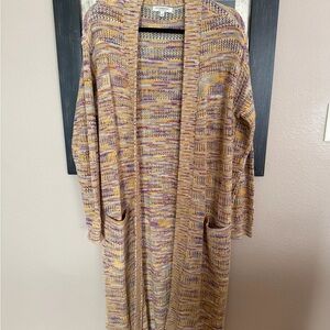 Liverpool Purple and Yellow Knit Sweater Set 2 pc